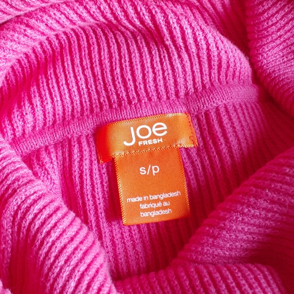 Joe Fresh Cowl Neck Pink Sweater Sz Small - Picture 6 of 7